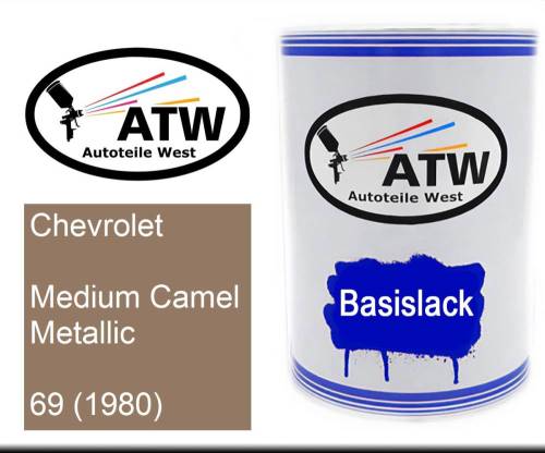 Chevrolet, Medium Camel Metallic, 69 (1980): 500ml Lackdose, von ATW Autoteile West.